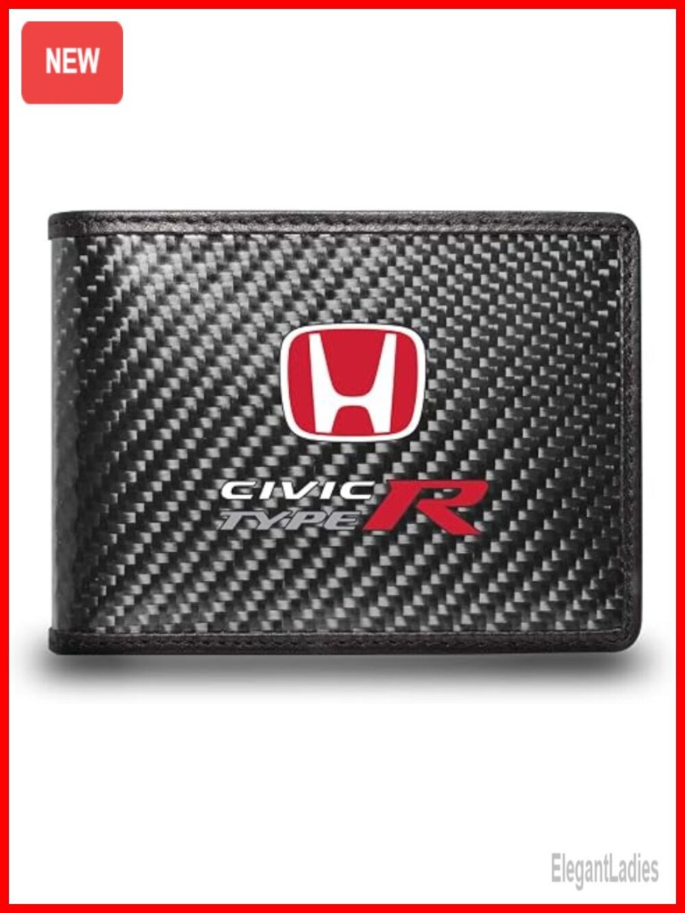 Real Carbon Fiber Leather RFID Blocking Bi-fold Wallet